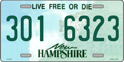 NH license plate 3016323