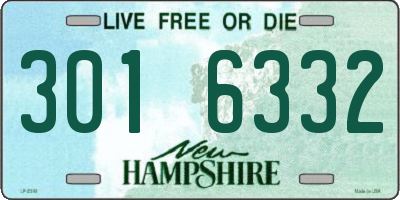 NH license plate 3016332