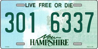 NH license plate 3016337