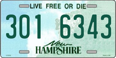 NH license plate 3016343