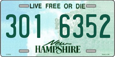 NH license plate 3016352