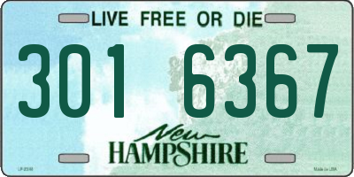 NH license plate 3016367