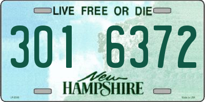 NH license plate 3016372