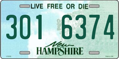 NH license plate 3016374