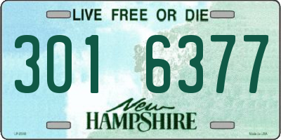 NH license plate 3016377