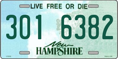 NH license plate 3016382