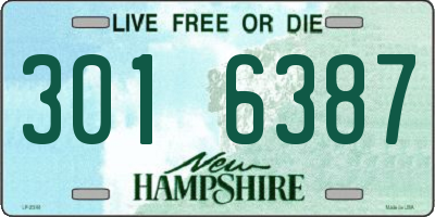 NH license plate 3016387