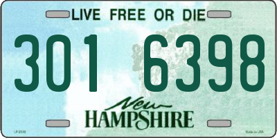 NH license plate 3016398