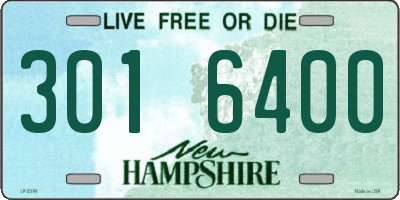 NH license plate 3016400