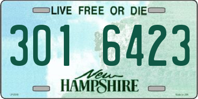 NH license plate 3016423