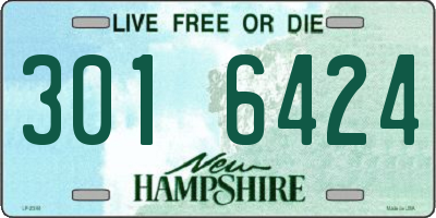 NH license plate 3016424