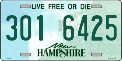 NH license plate 3016425