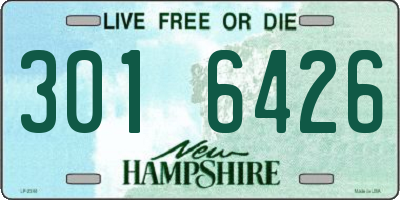 NH license plate 3016426