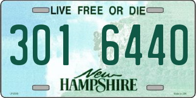 NH license plate 3016440