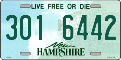 NH license plate 3016442