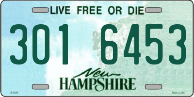 NH license plate 3016453