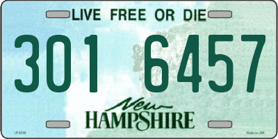 NH license plate 3016457