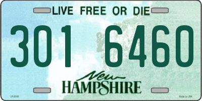 NH license plate 3016460