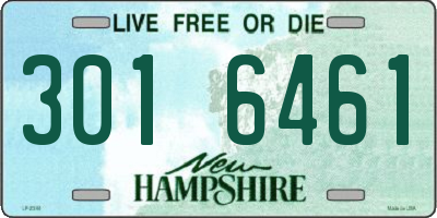 NH license plate 3016461