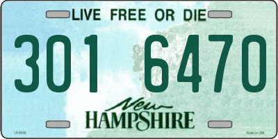 NH license plate 3016470