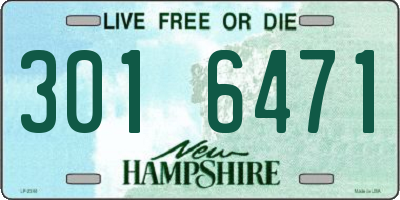 NH license plate 3016471