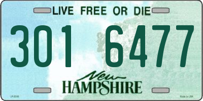 NH license plate 3016477