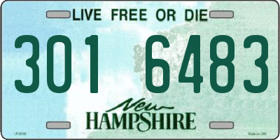 NH license plate 3016483