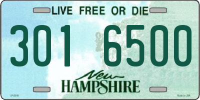 NH license plate 3016500