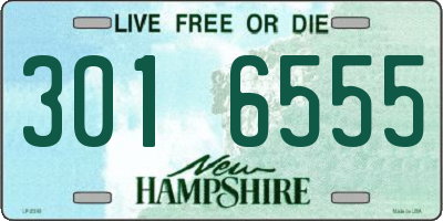 NH license plate 3016555