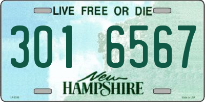 NH license plate 3016567