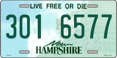 NH license plate 3016577