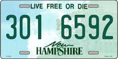 NH license plate 3016592
