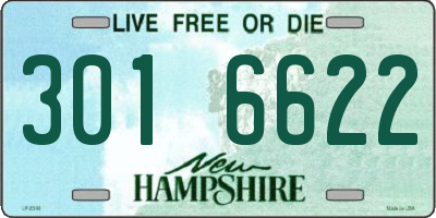 NH license plate 3016622