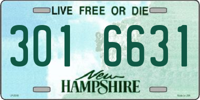 NH license plate 3016631
