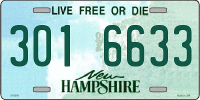 NH license plate 3016633