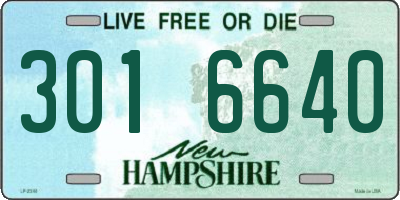 NH license plate 3016640
