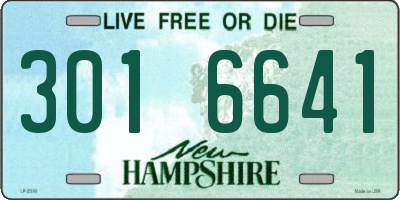 NH license plate 3016641