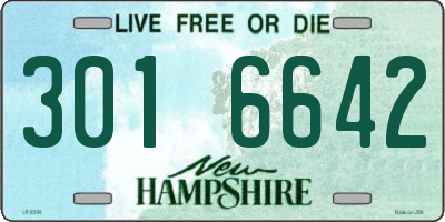 NH license plate 3016642