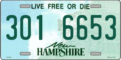 NH license plate 3016653