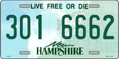 NH license plate 3016662