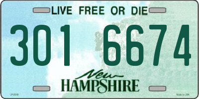 NH license plate 3016674