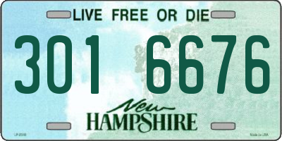 NH license plate 3016676