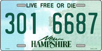 NH license plate 3016687