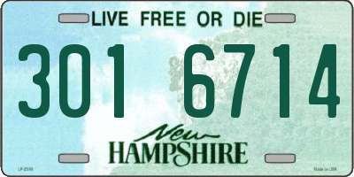 NH license plate 3016714