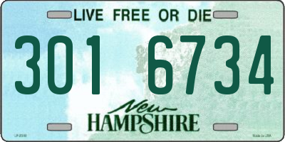 NH license plate 3016734