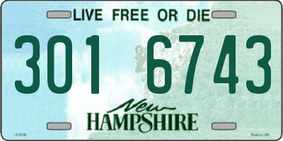 NH license plate 3016743