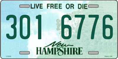 NH license plate 3016776