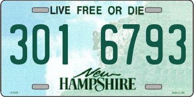 NH license plate 3016793
