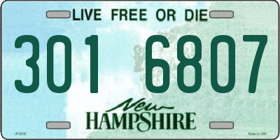 NH license plate 3016807