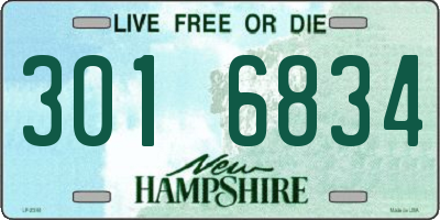 NH license plate 3016834